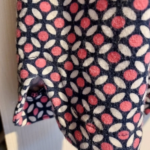 T by Talbots Long Sleeve Stretch Top Shirt XS Pink White Black READ - Picture 7 of 11